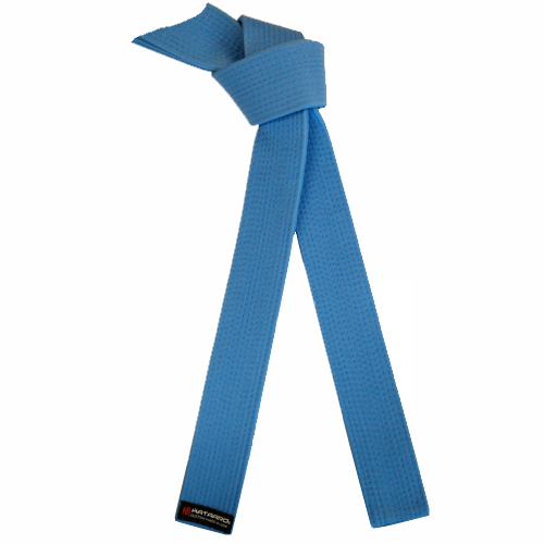 Deluxe Martial Arts Karate Rank Belt Light Blue