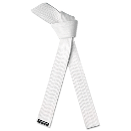 Deluxe Martial Arts White Rank Belt Made in USA