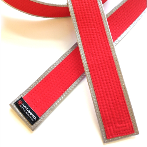 Kajukenbo Grand Master Red Belt with Satin Silver Border Informal
