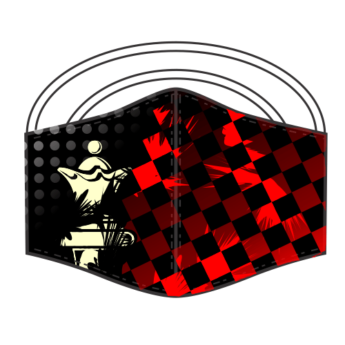 Designer Contoured Face Mask - Black Queen