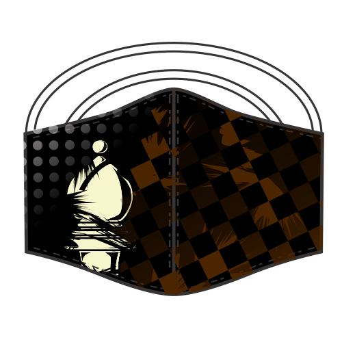 Designer Contoured Face Mask - Brown Bishop