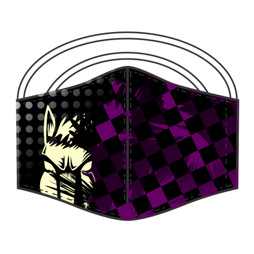 Designer Contoured Face Mask - Purple Knight
