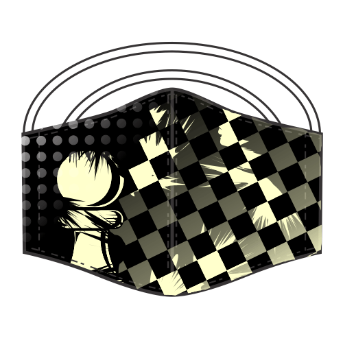 Designer Contoured Face Mask - White Pawn