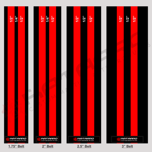 Double Stripe Martial Arts Belt Widths