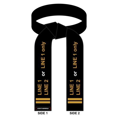 Embroidered Red Core Black Belt