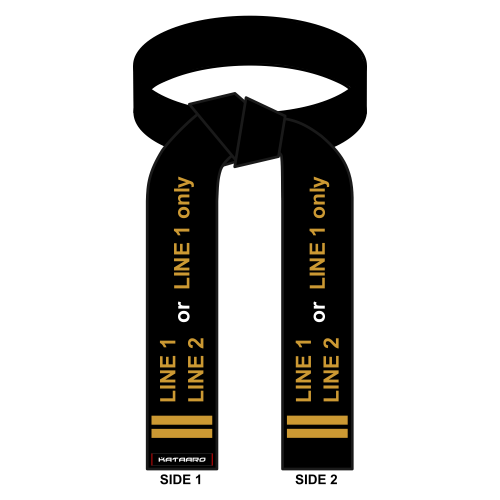 Embroidered Transition Deluxe Brushed Cotton Black Belt