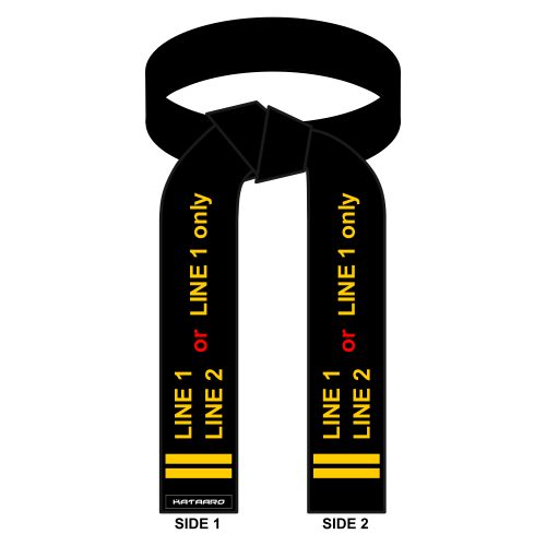 Embroidered Brushed Cotton Martial Arts Black Belt
