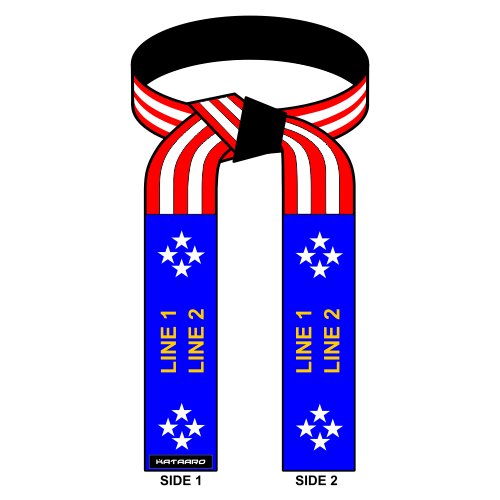 Embroidered Martial Arts American Flag Belt USA