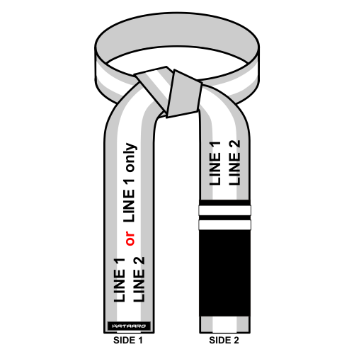 Embroidered IBJJF Youth Rank Belt White Stripe