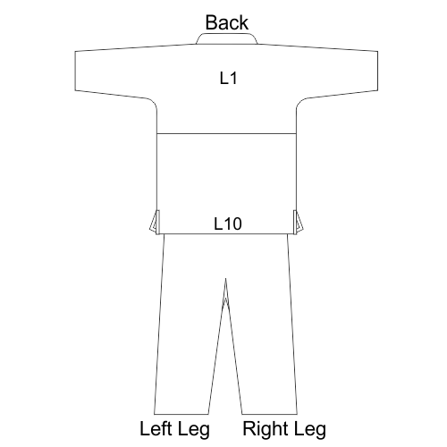 Embroidered Deluxe Single Weave Judo Gi back