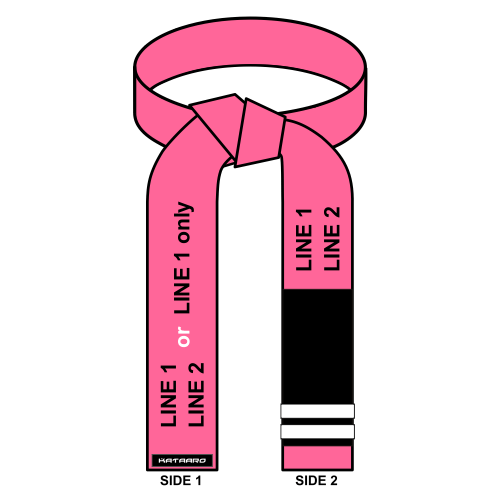 Embroidered Breast Cancer Awareness Jujitsu BJJ Pink Belt