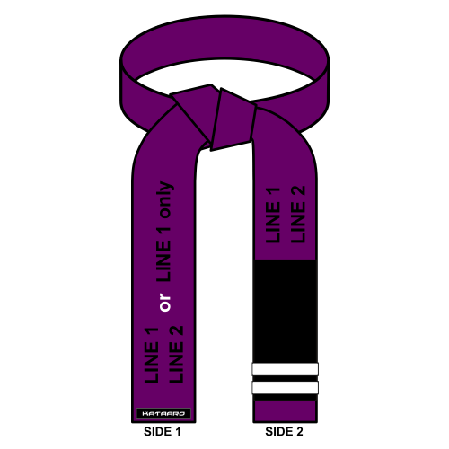 Embroidered Deluxe Transition Jujitsu BJJ Rank Belt