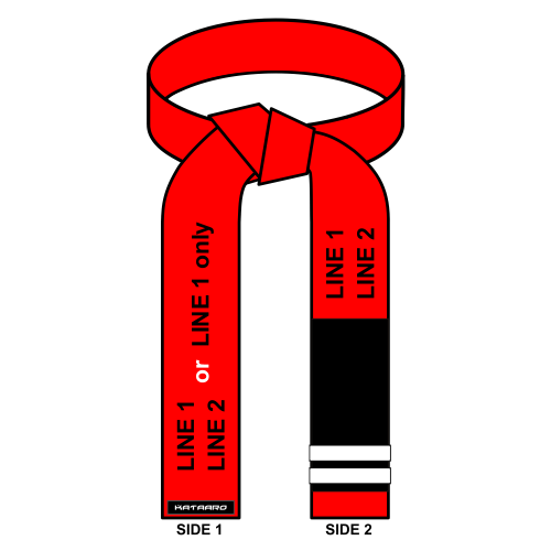 Embroidered Deluxe Jujitsu Red Belt