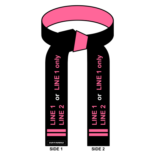 Embroidered Breast Cancer Awareness Pink and Black Master Belt