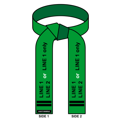 Deluxe Green Dark Green Master Belt Embroidery