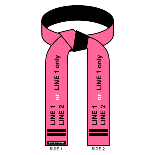 Embroidered Breast Cancer Awareness Martial Arts Master Black Pink Belt