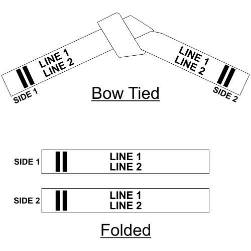 Embroidered Basic Six Sigma Belt Tied Folded
