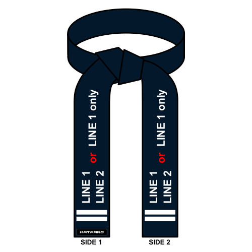 Embroidered Midnight Blue Belt Dark Blue