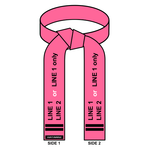 Embroidered Breast Cancer Awareness Martial Arts Pink Belt
