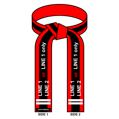 Deluxe Dark Red Belt with Black Stripe