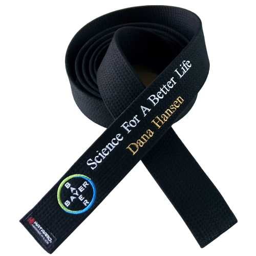 Embroidered Bayer Martial Arts Black Belt