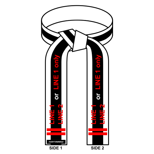 Black Rank Belt White Stripe