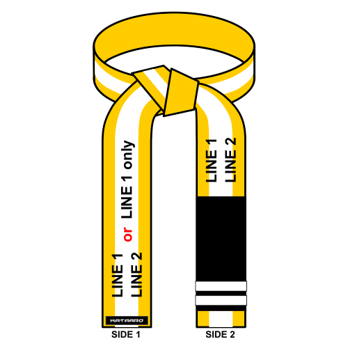 Embroidered Jujitsu Rank Belt White Stripe