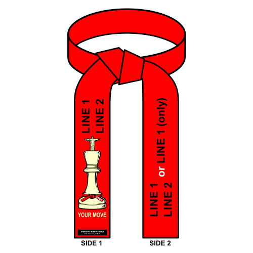 Embroidered Red Your Move Deluxe Rank Belt