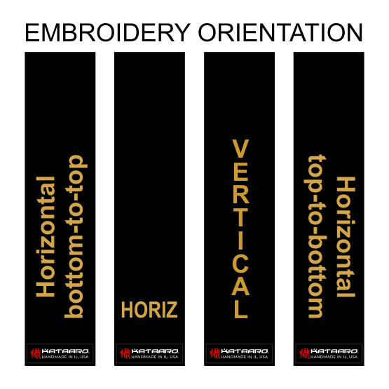 Martial Arts Embroidery Orientation