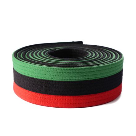 Martial Arts Karate Belt Pan African Flag Rolled