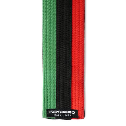 Martial Arts Karate Belt Pan African Flag Ends