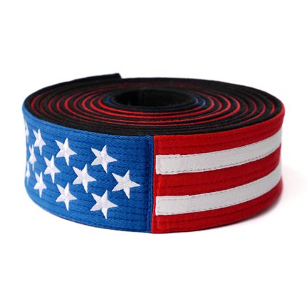 Deluxe Martial Arts American Flag Belt USA Rolled