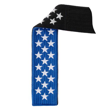 Deluxe Martial Arts American Flag Belt USA Foled End