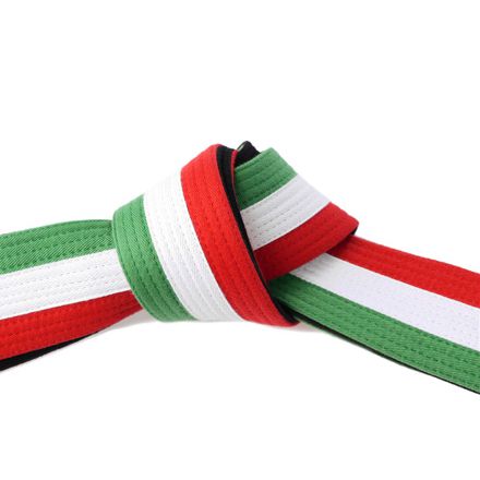 Mexican Flag Martial Arts Karate Belt Tied