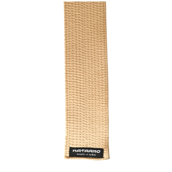 Deluxe Martial Arts Satin Gold Belt End Detail