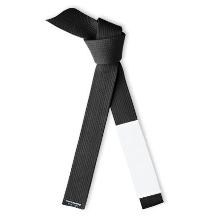 Jujitsu Brushed Cotton Black Belt White Sleeve