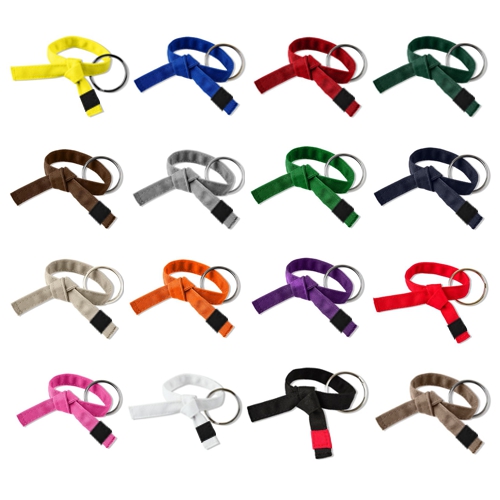 Jujitsu Rank Belt Key Chains Tied