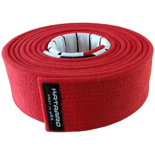 Deluxe Martial Arts Jujitsu BJJ Instructor Red Belt Rolled