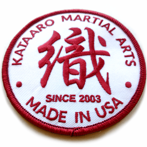 Kataaro Made In USA Round Embroidered Patch Perspective