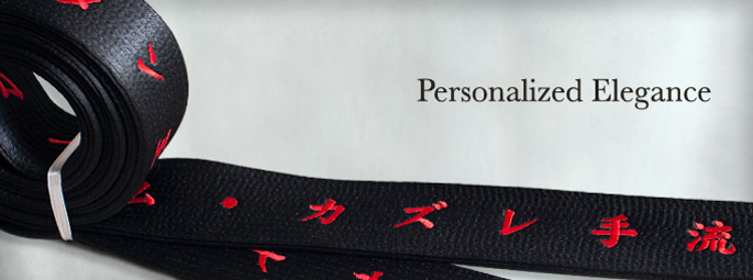 Customized Satin Black Belt