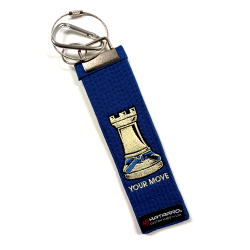 Luggage Tag - Blue Jujitsu Chess Belt - Rook