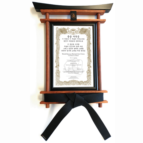 11x17 Vertical Martial Arts Certificate and Belt Display Torii Gate