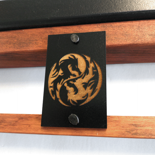 Martial Arts Karate Belt Display Laser Engraved Plaque Detail