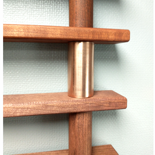 Martial Arts Belt Display 6 Level - Coupling Detail Front