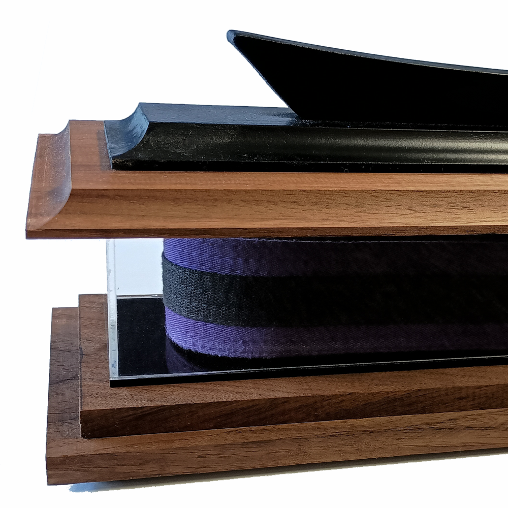 Martial Arts Belt Pagoda Desktop Display - End Purple