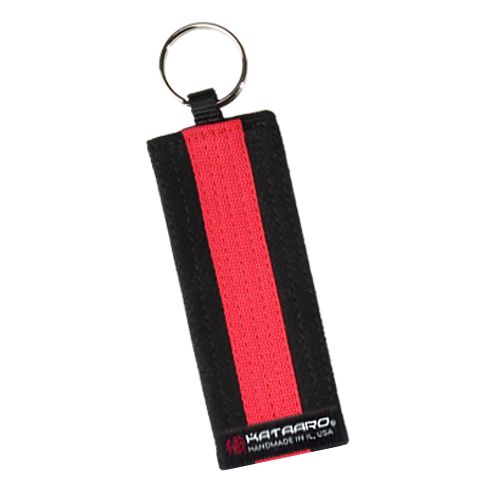 Black Belt with Red Stripe Key Chain