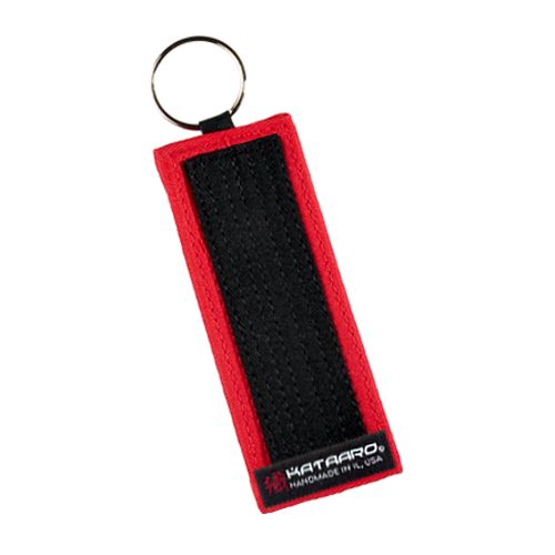 Black with Red Border Belt Key Chain