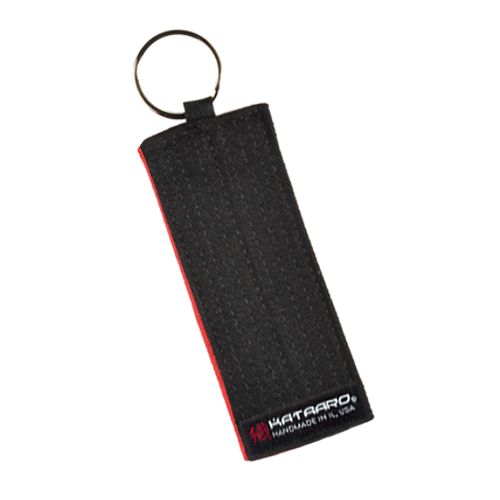 Black Red Master Belt Key Chain