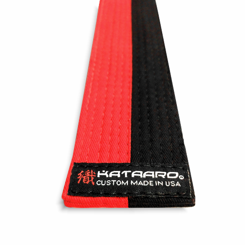 Martial Arts Black and Red Poom Belt Perspective Label
