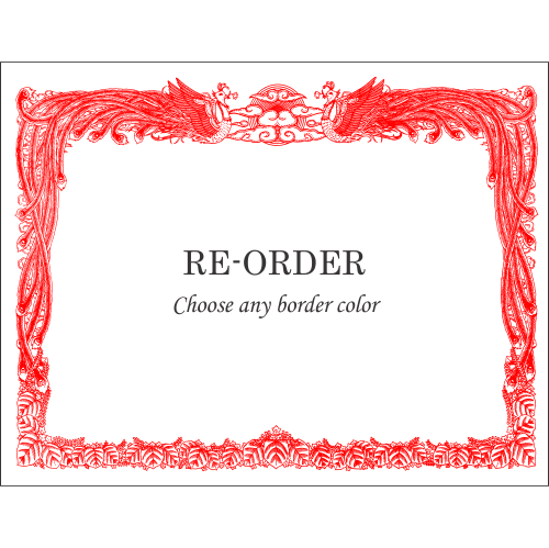 Certificate of Rank - Color Phoenix Border